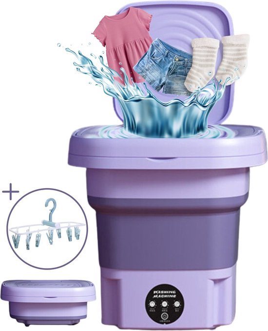 Mini Wasmachine - Compact - Energiezuinig - Opvouwbaar - 8L - Ideaal voor Studenten & camping