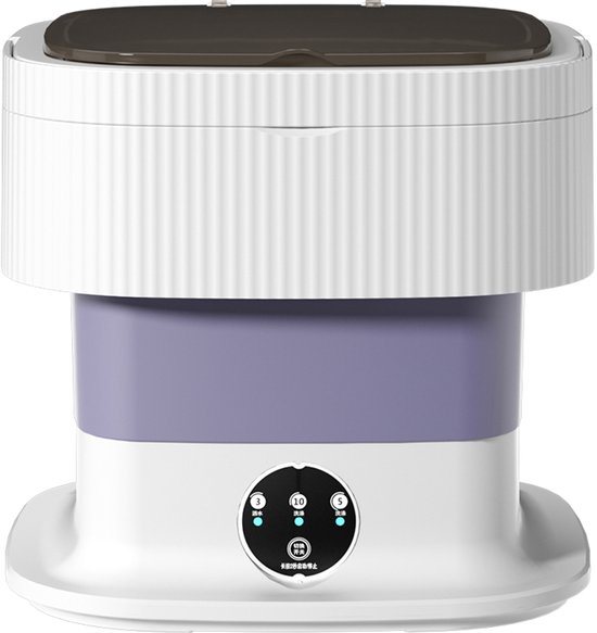 10L Grote Grensoverschrijdende Opvouwbare Wasmachine met Groot Ondergoed, Sokken, Babykleding en Kleine Mini Wasmachine (Paars)