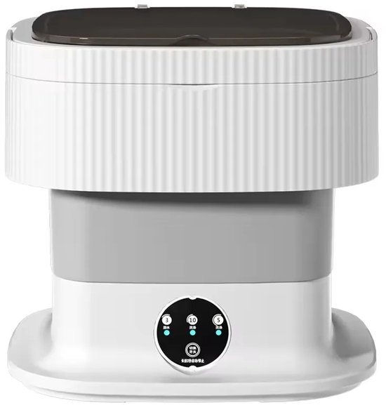 10L Grote Grensoverschrijdende Opvouwbare Wasmachine met Groot Ondergoed, Sokken, Babykleding en Kleine Mini Wasmachine (Grijs)