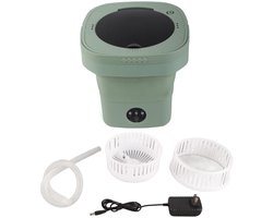 Yoin Mini wasmachine - Kleine wasmachine - Opvouwbare wasmachine - 6.5liter - Kampeer wasmachine - Groen - Draagbaar - Centrifuge