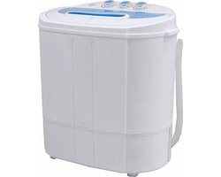 Lowander mini wasmachine - Met centrifuge en dubbele trommel - Campingwasmachine - 5KG - Wit