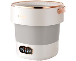 OYLCDI Mini-wasmachine- draagbare wasmachine - opvouwbare wasmachine- kleine wasmachine / centrifuge – kerstcadeau, 13 liter capaciteit, met was- en droogfunctie en afneembare afdruipmand