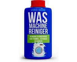 Vero Shine Wasmachine Reiniger (250ml), Wasmachinereiniger en onderhoud voor trommel, zeepbakje en rubbers, Wasmachine Ontkalker