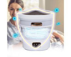 DailySupplies® Mini Wasmachine met Centrifuge - Voor Kleine Wasgoed - Meerdere Programma's - Grijs
