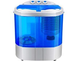 Mini Semi-Automatische Wasmachine met Dubbele Trommel - Compact en Stil