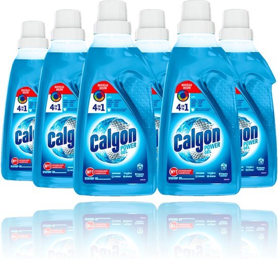 Calgon 4 in 1 Power Gel Wasmachinereiniger en Anti Kalk - 6x 15 Wasbeurten