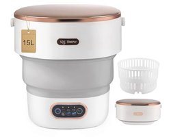 Draagbare Mini Wasmachine met Centrifugemand - 15L Opvouwbare Wasmachine voor Ondergoed en Kleine Was