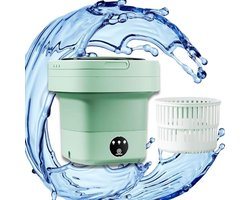 Mini Wasmachine – Met Centrifuge – Kleine Wasmachine – Draagbaar – Voor Thuis en op Reis – Opvouwbaar – Mint