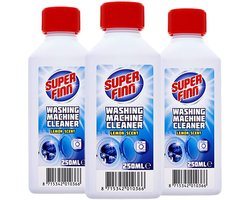 3x Wasmachinereiniger-ontkalker Superfinn citroengeur - 3x 250ml